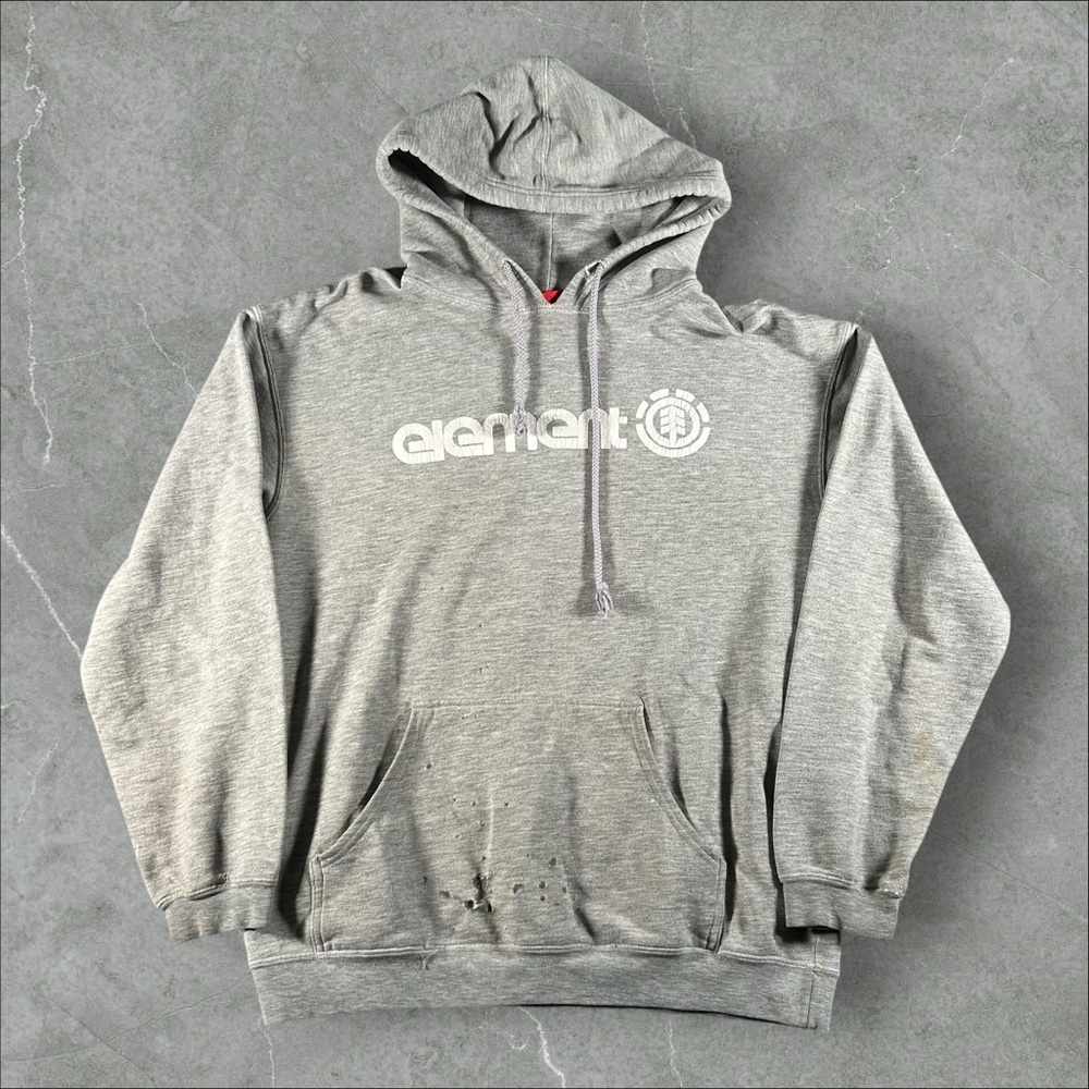 Element Skateboarding Hoodie
Mens Small Black Small Grey
Distressed Y2K Grunge